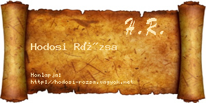Hodosi Rózsa névjegykártya