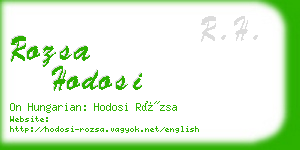 rozsa hodosi business card